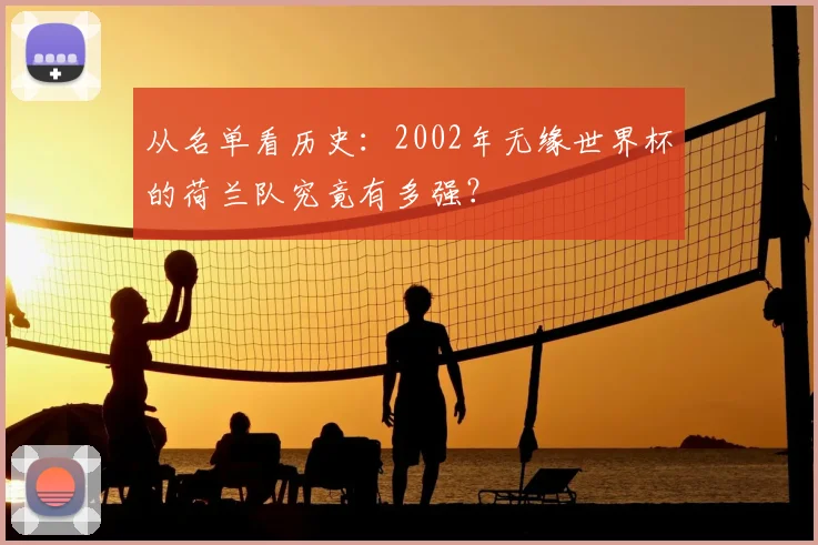 从名单看历史:2002年无缘世界杯的荷兰队究竟有多强?
